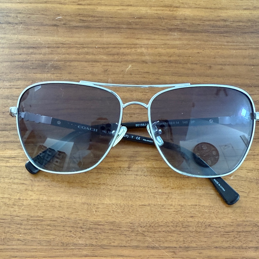 Euc Coach Hc 70738 Pilot Sunglasses